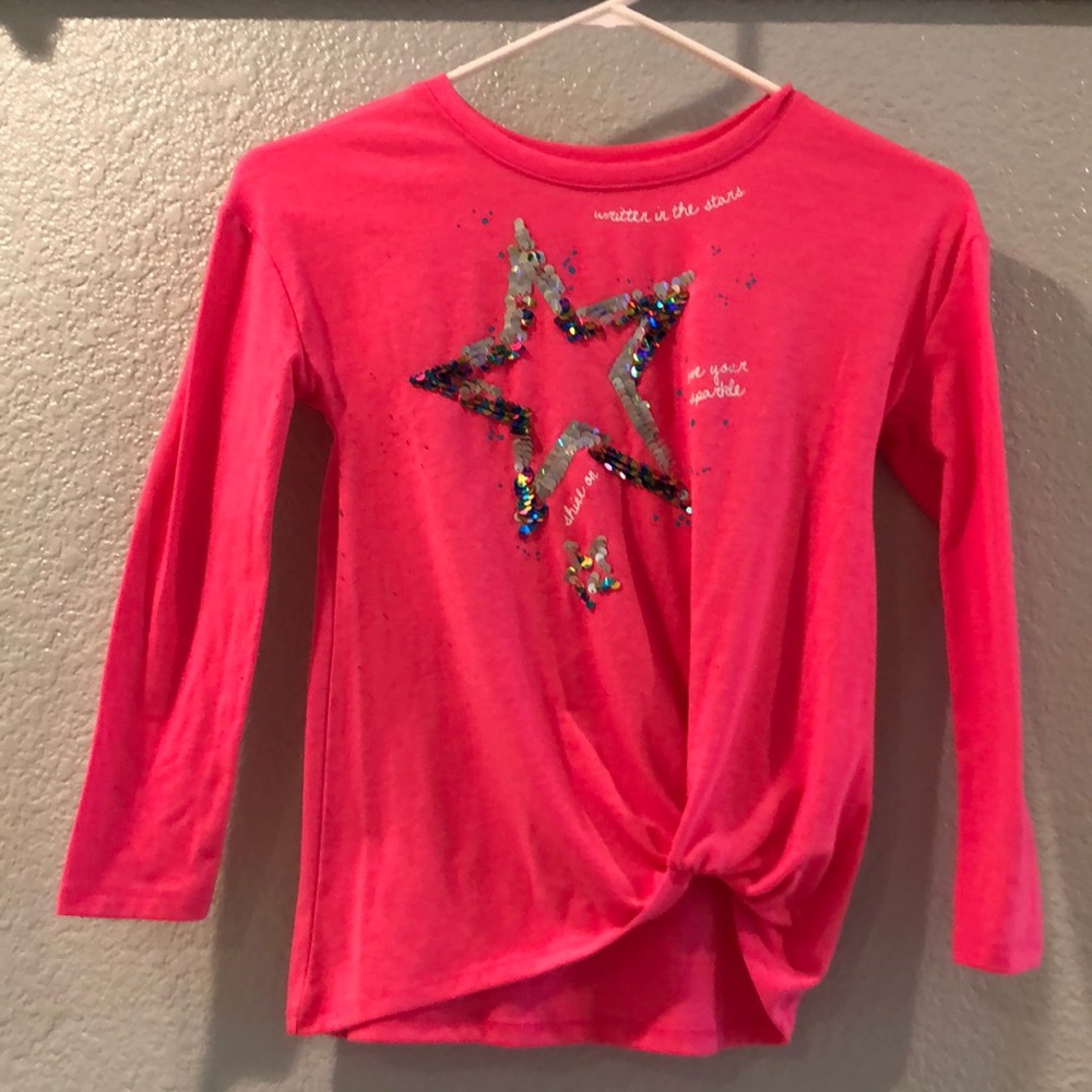 Justice flip sequin top